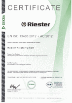 en iso13485:2012 - Riester